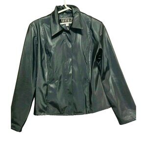 Rampage Outerwear Womens Gray  JacketFaux Leather ‎ Size Medium 22"